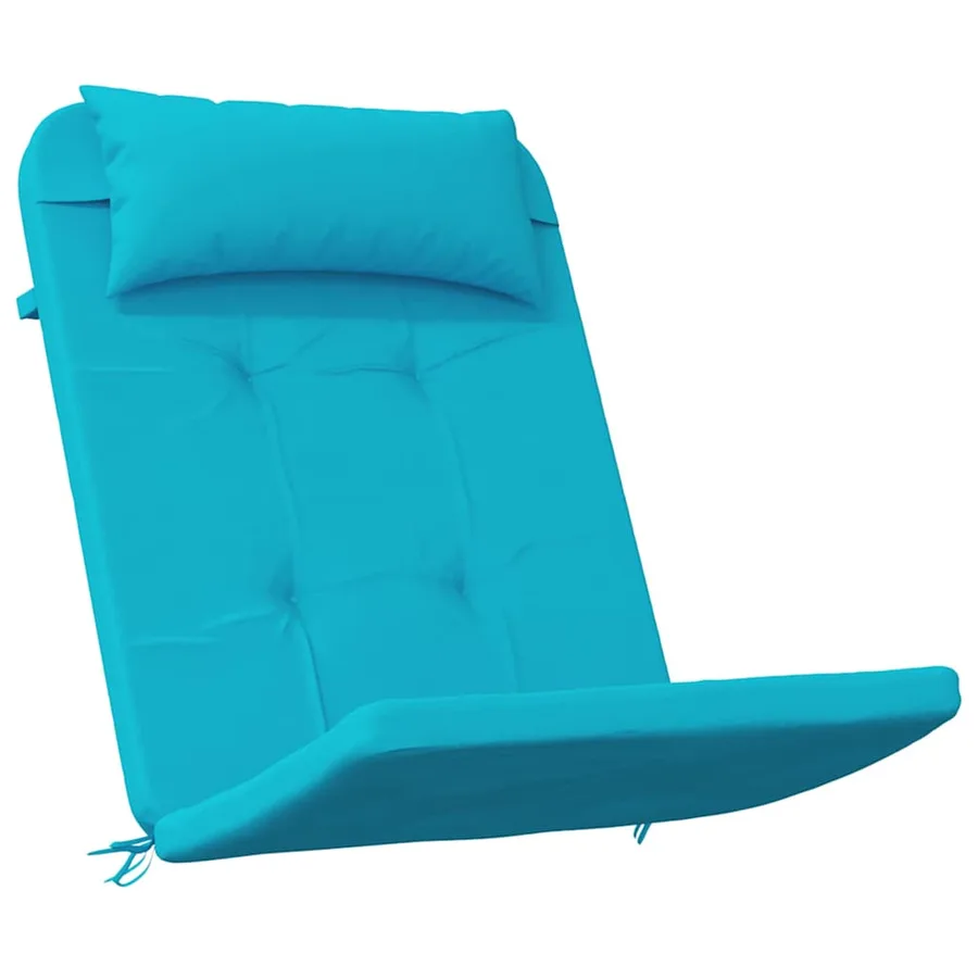 Coussins de chaise Uni 2 pcs Turquoise 58 x 77 x 4,5 cm - 5