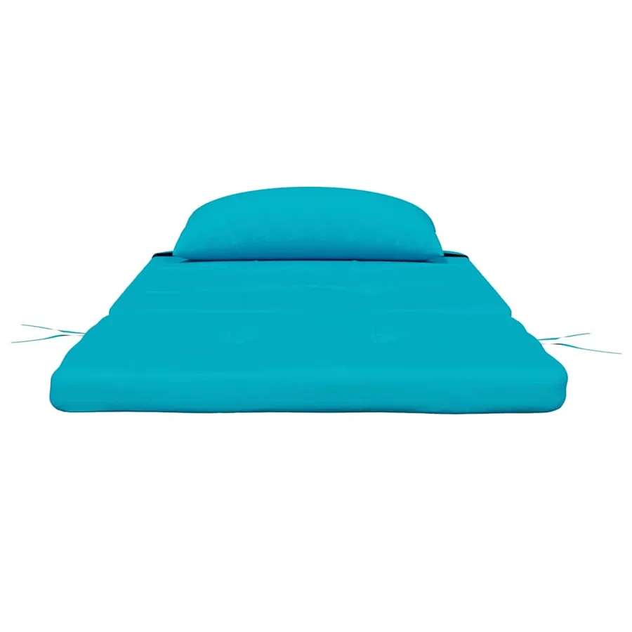 Coussins de chaise Uni 2 pcs Turquoise 58 x 77 x 4,5 cm - 6