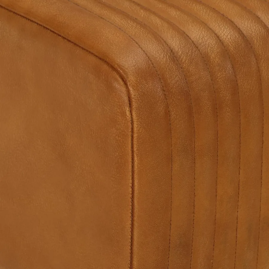 Banc de bok Marron 107 cm Cuir de chèvre véritable - 7