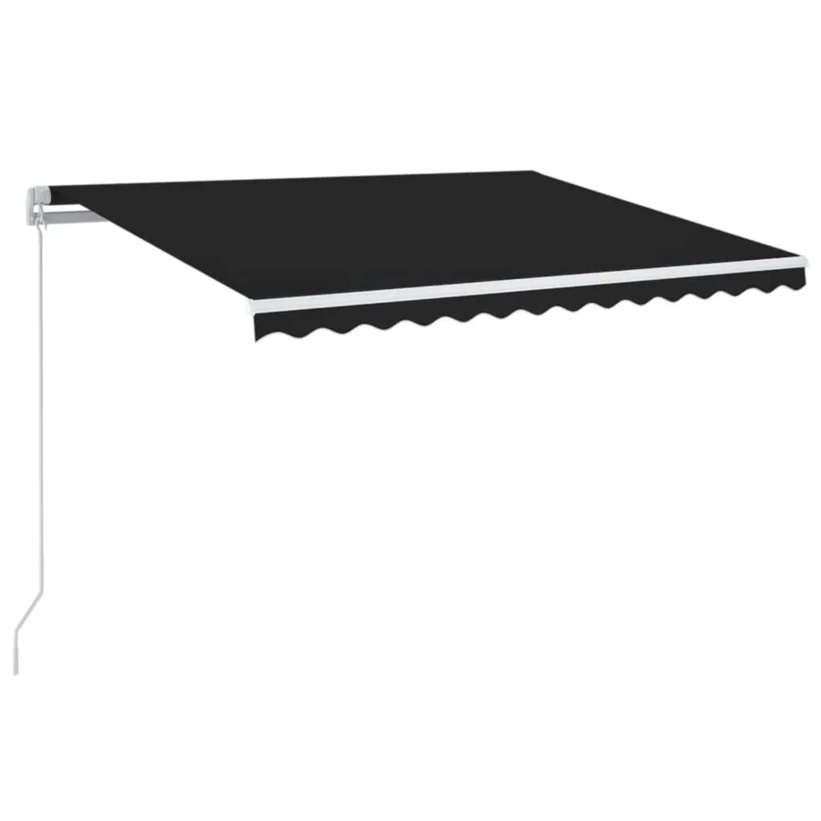 Auvent manuel rétractable avec LED 350x250 cm Anthracite - 2