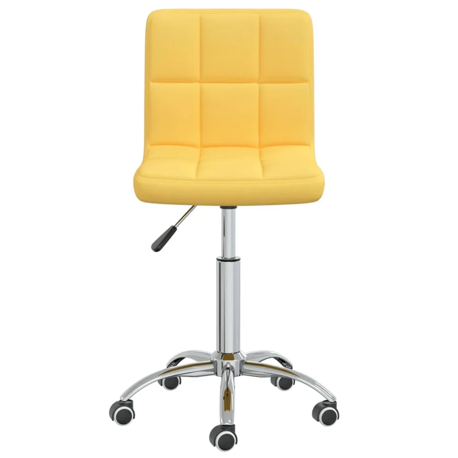 Chaise pivotante de salle à manger Jaune moutarde Tissu - 2