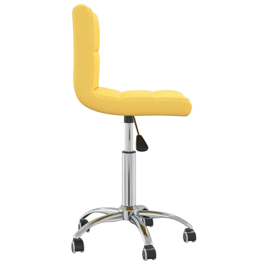 Chaise pivotante de salle à manger Jaune moutarde Tissu - 3