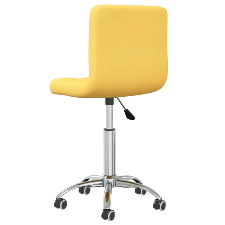 Chaise pivotante de salle à manger Jaune moutarde Tissu - 4