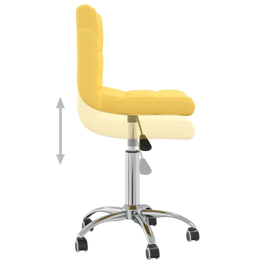 Chaise pivotante de salle à manger Jaune moutarde Tissu - 5