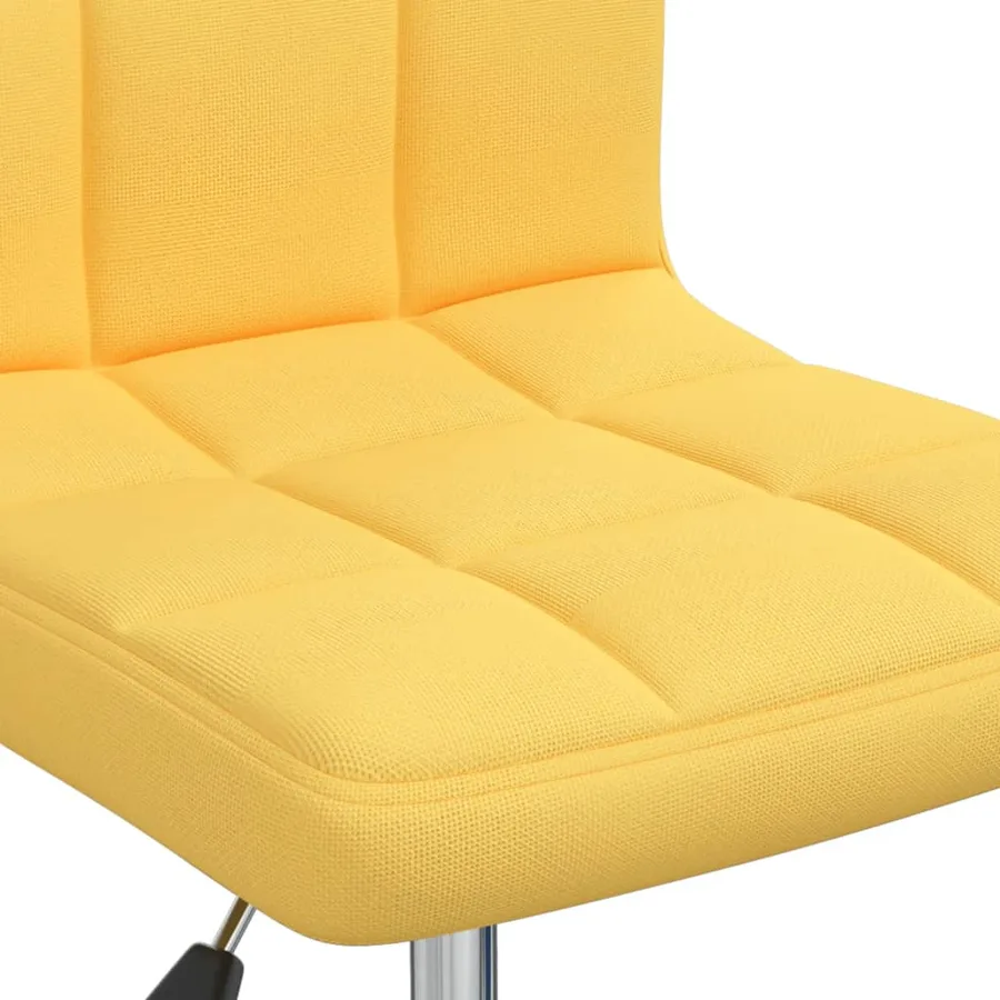 Chaise pivotante de salle à manger Jaune moutarde Tissu - 7