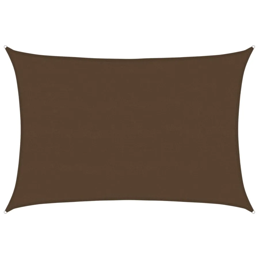 Voile d'ombrage 160 g/m² Marron 5x7 m PEHD - 2