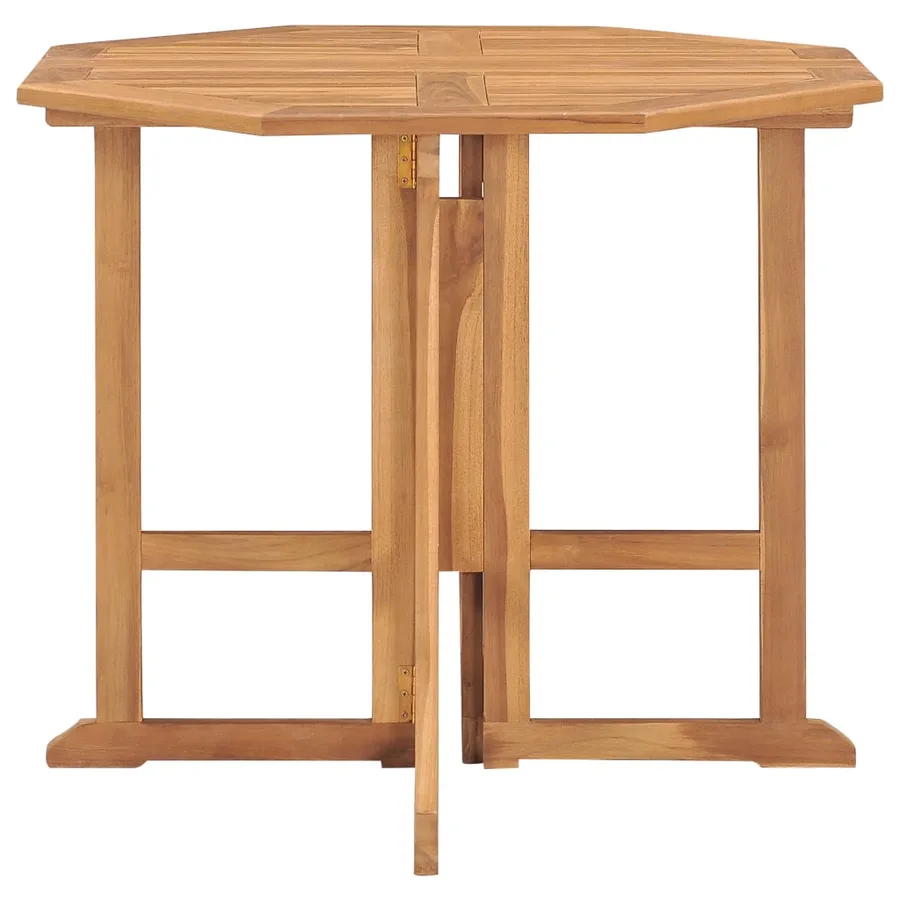 Ensemble à manger d'extérieur pliable 5 pcs Bois solide de teck - 4
