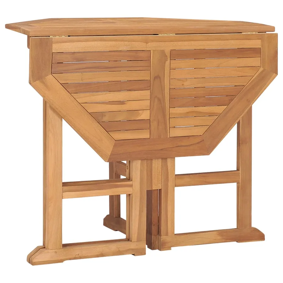 Ensemble à manger d'extérieur pliable 5 pcs Bois solide de teck - 5