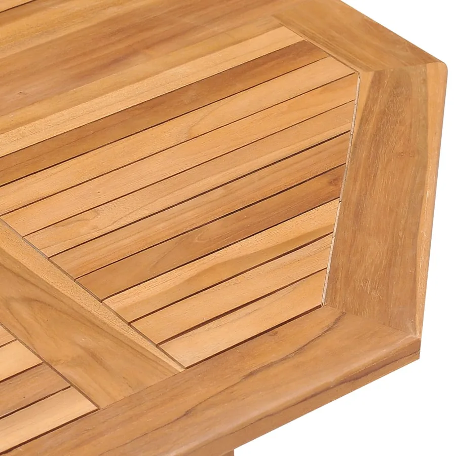 Ensemble à manger d'extérieur pliable 5 pcs Bois solide de teck - 7