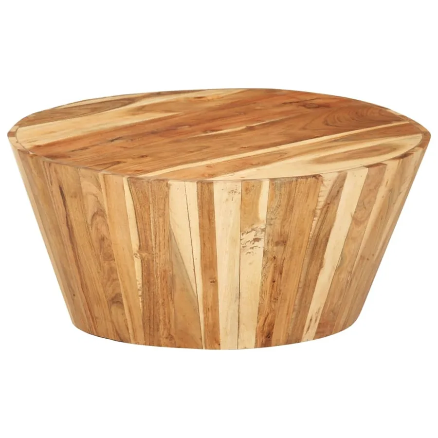 Table basse Ø65x31 cm Bois d'acacia solide - 10