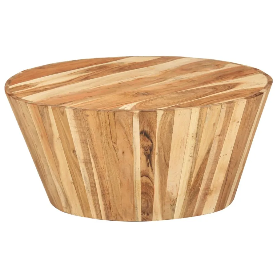 Table basse Ø65x31 cm Bois d'acacia solide - 11