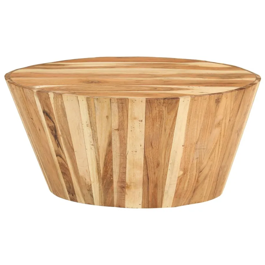 Table basse Ø65x31 cm Bois d'acacia solide - 2