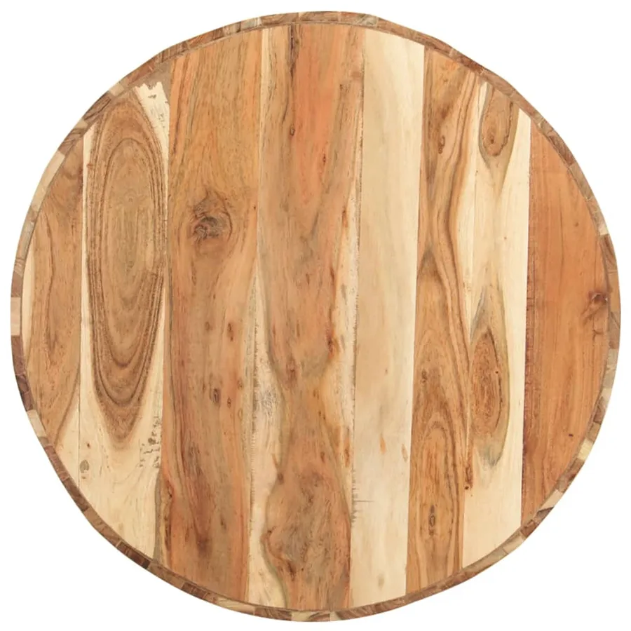 Table basse Ø65x31 cm Bois d'acacia solide - 3