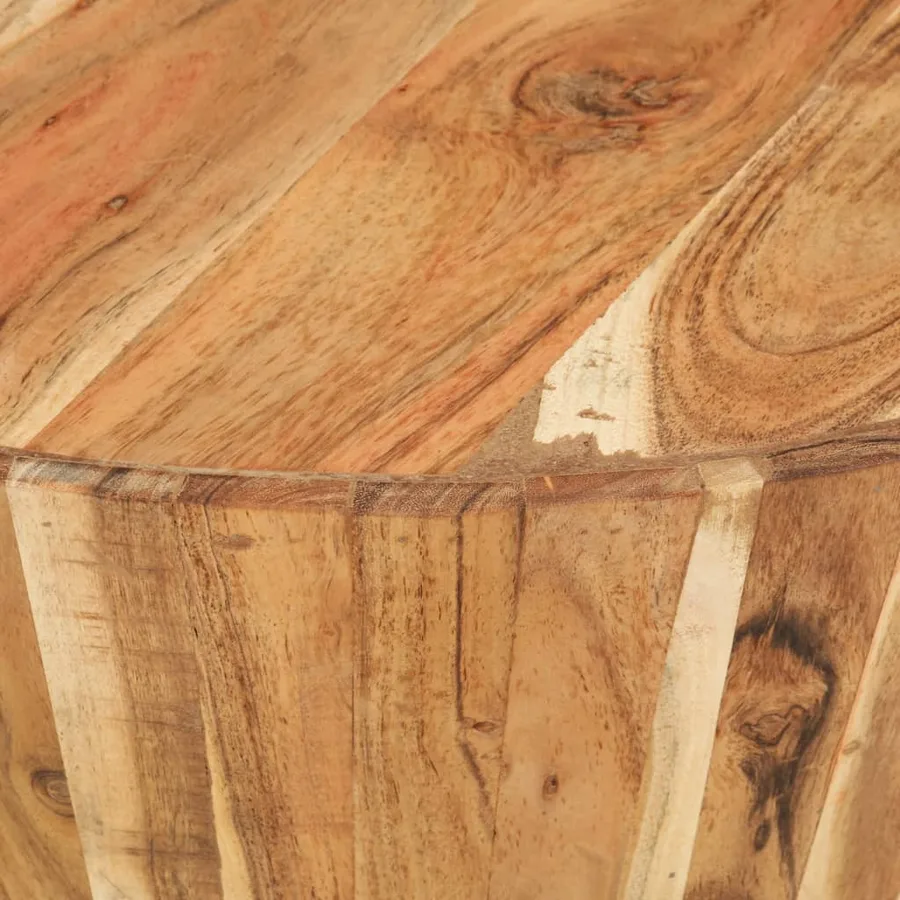 Table basse Ø65x31 cm Bois d'acacia solide - 6