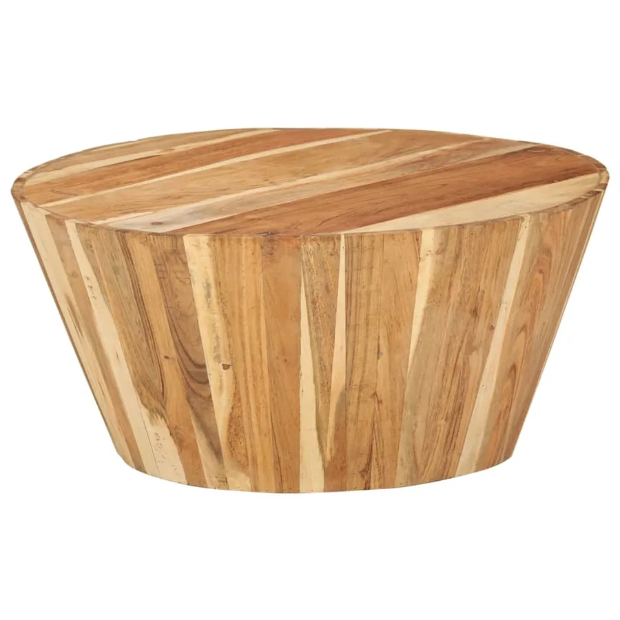 Table basse Ø65x31 cm Bois d'acacia solide - 8