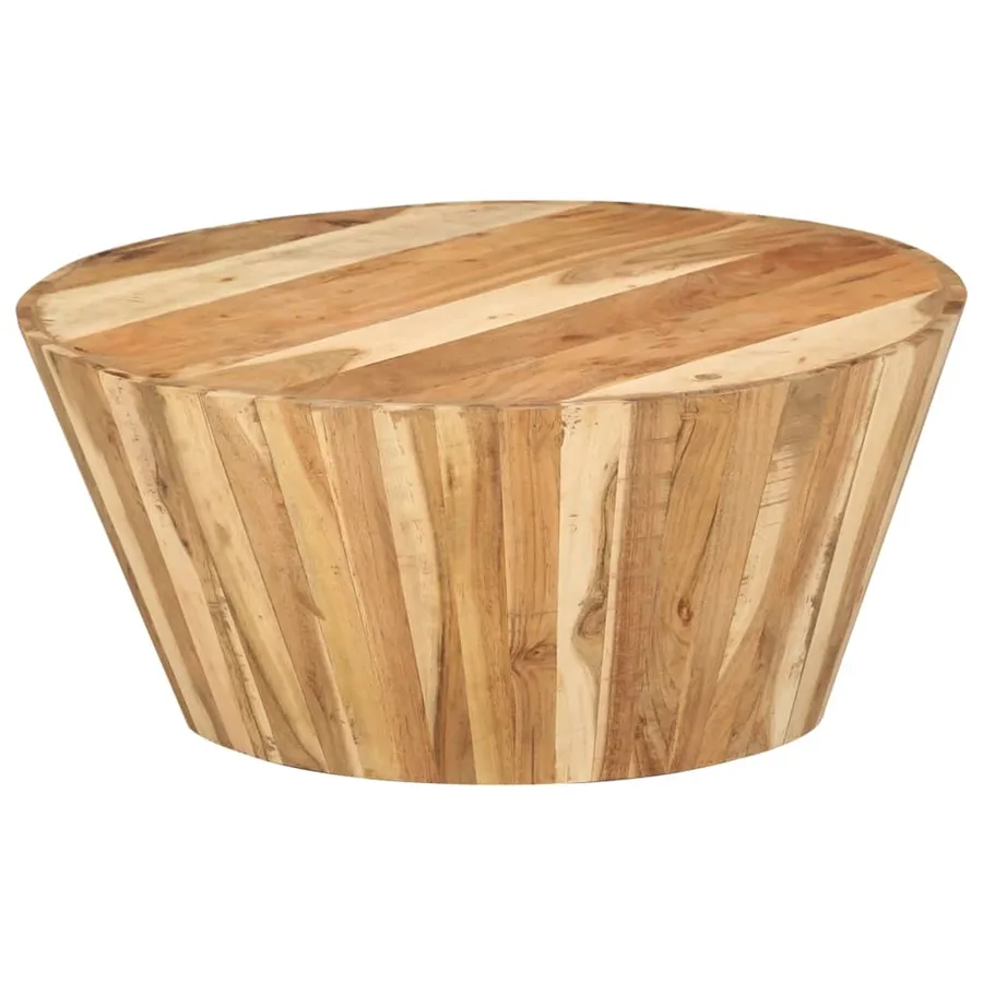 Table basse Ø65x31 cm Bois d'acacia solide - 9
