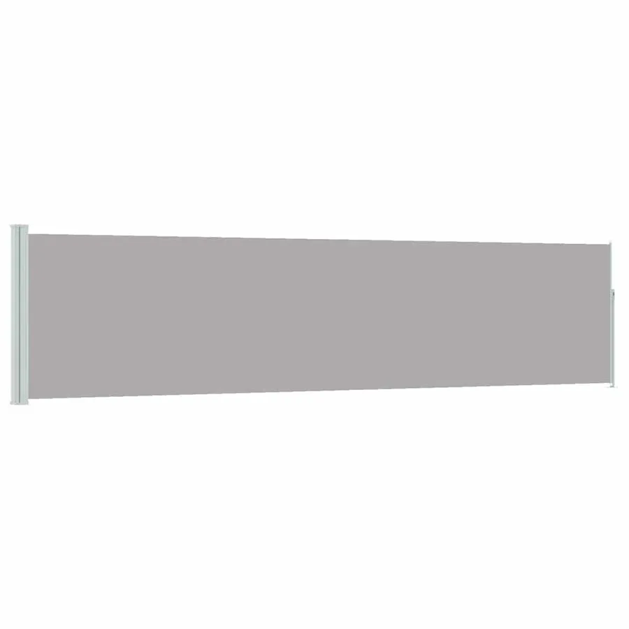 Auvent latéral rétractable de patio 120x500 cm Gris - 2