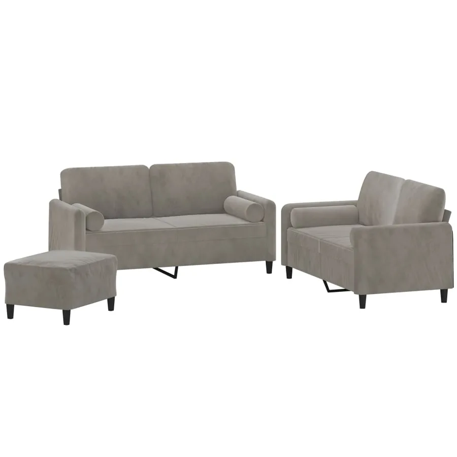 Ensemble de canapés 3 pcs coussins décoratifs et coussins - 3