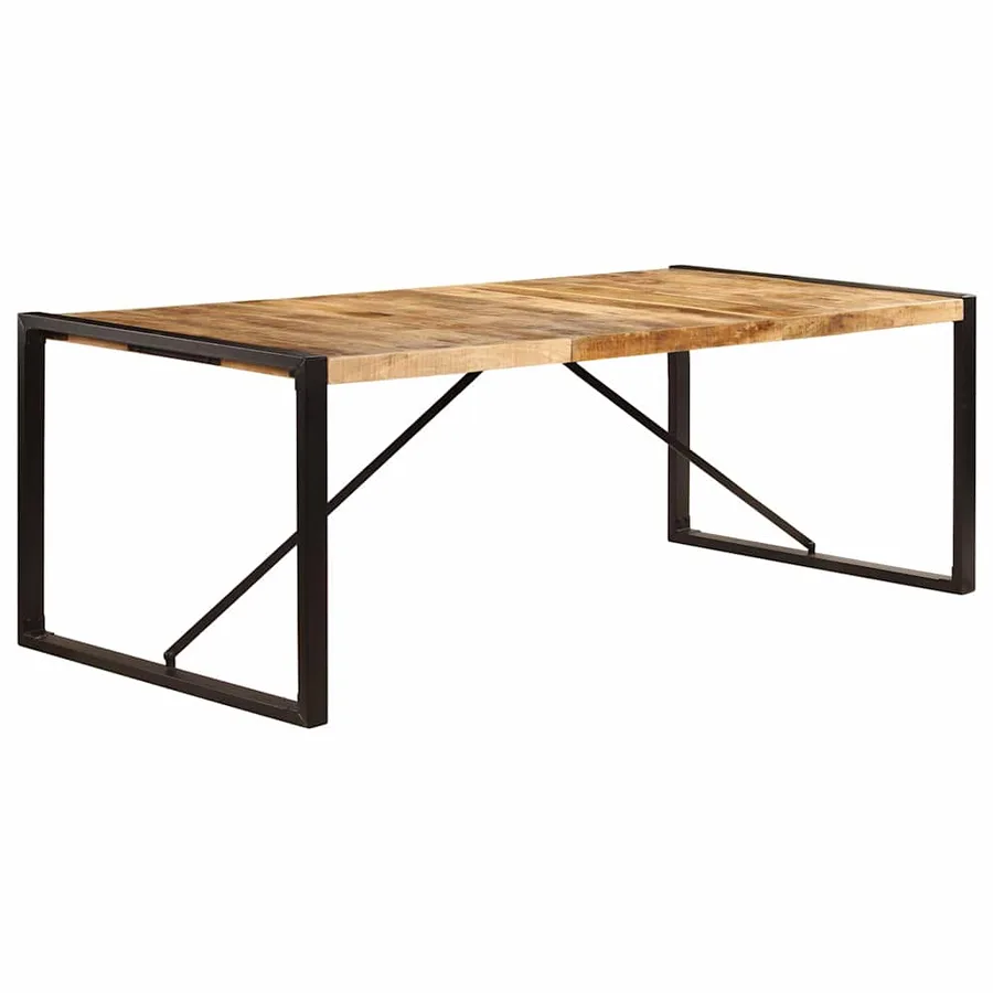 Table à manger 220x100x75 cm Bois de manguier massif - 11