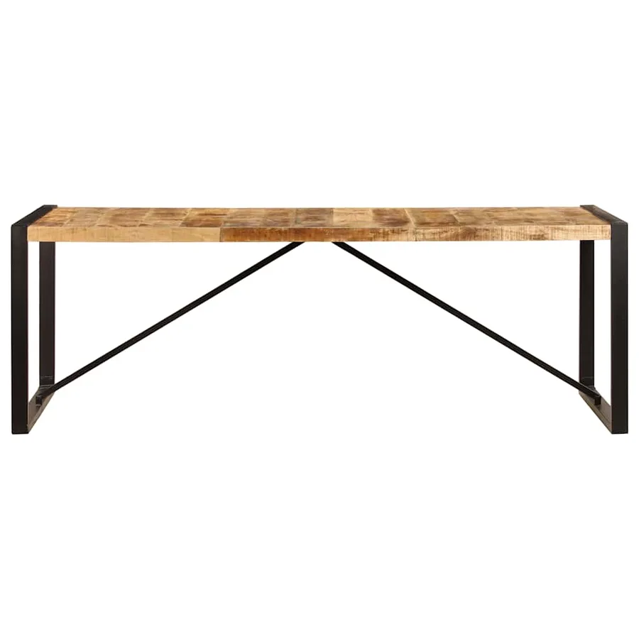 Table à manger 220x100x75 cm Bois de manguier massif - 2