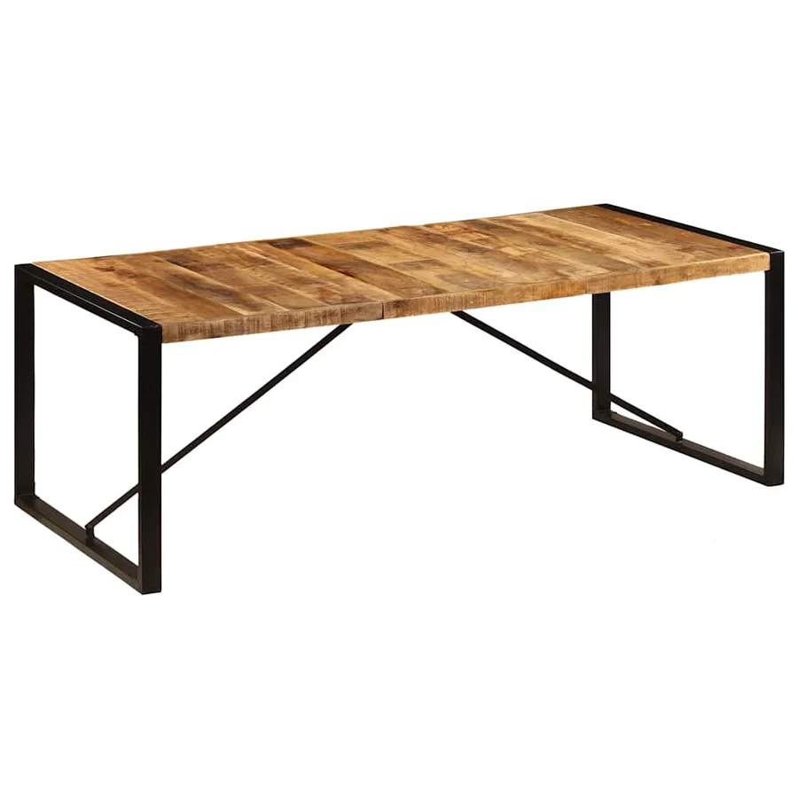 Table à manger 220x100x75 cm Bois de manguier massif - 9