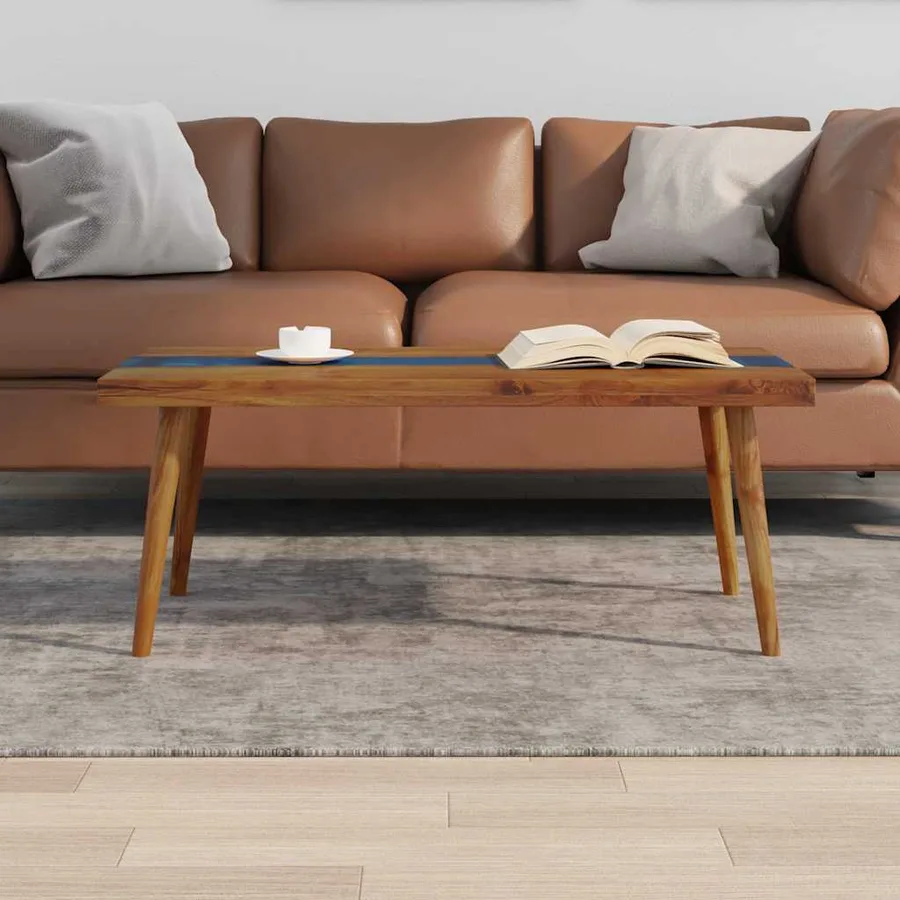 Table basse Teck Résine 100x50x40 cm - 3