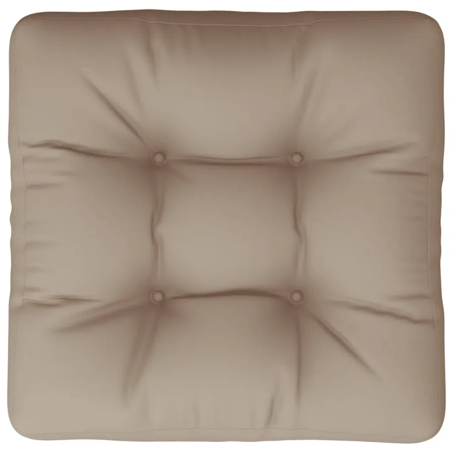 Coussin de palette taupe 58x58x10 cm tissu - 6