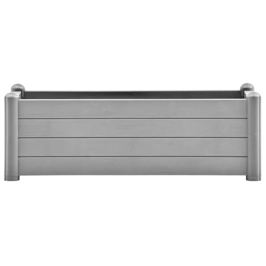Lit surélevé de jardin PP Gris pierre 100x43x35 cm - 3