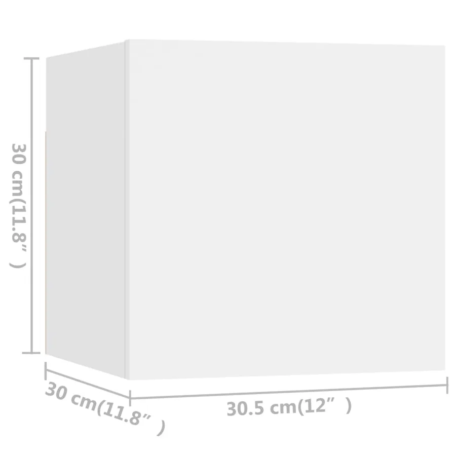 Ensemble de meubles TV 8 pcs Blanc Bois d'ingénierie - 11