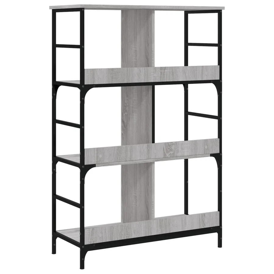 Bibliothèque sonoma gris 78,5x33x117,5 cm bois d'ingénierie - 6