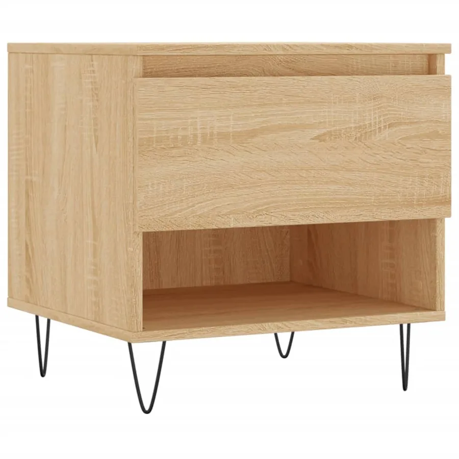 Tables basses 2 pcs chêne sonoma 50x46x50 cm bois d'ingénierie - 5