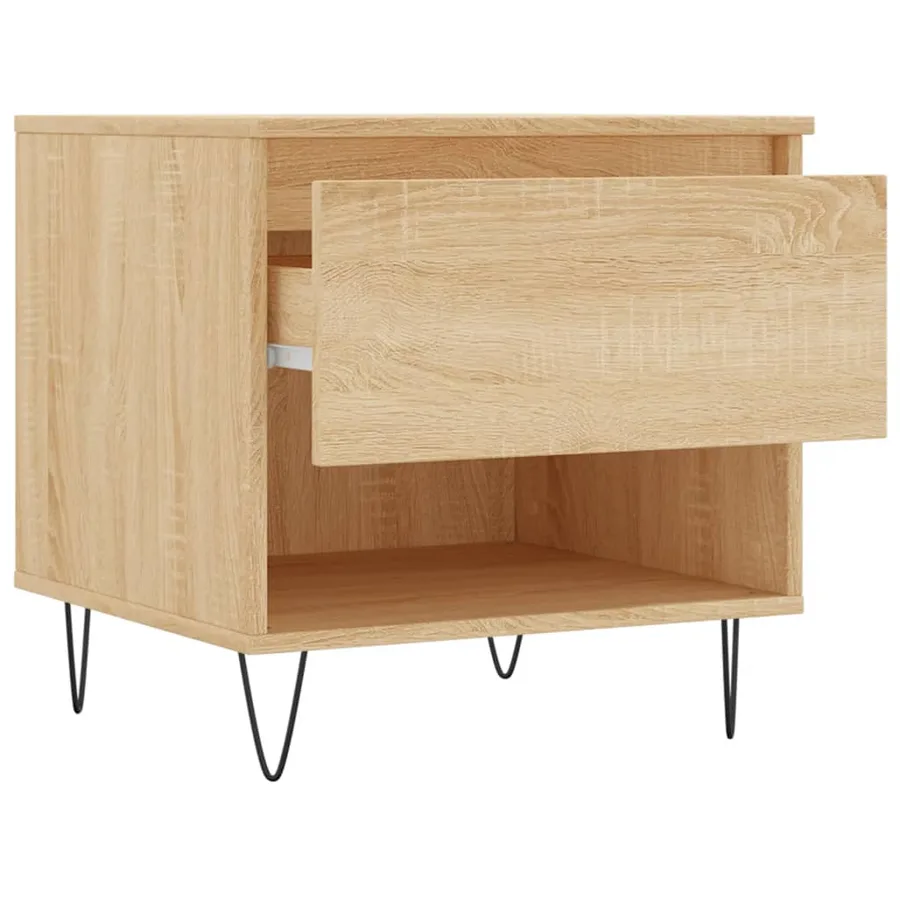 Tables basses 2 pcs chêne sonoma 50x46x50 cm bois d'ingénierie - 7