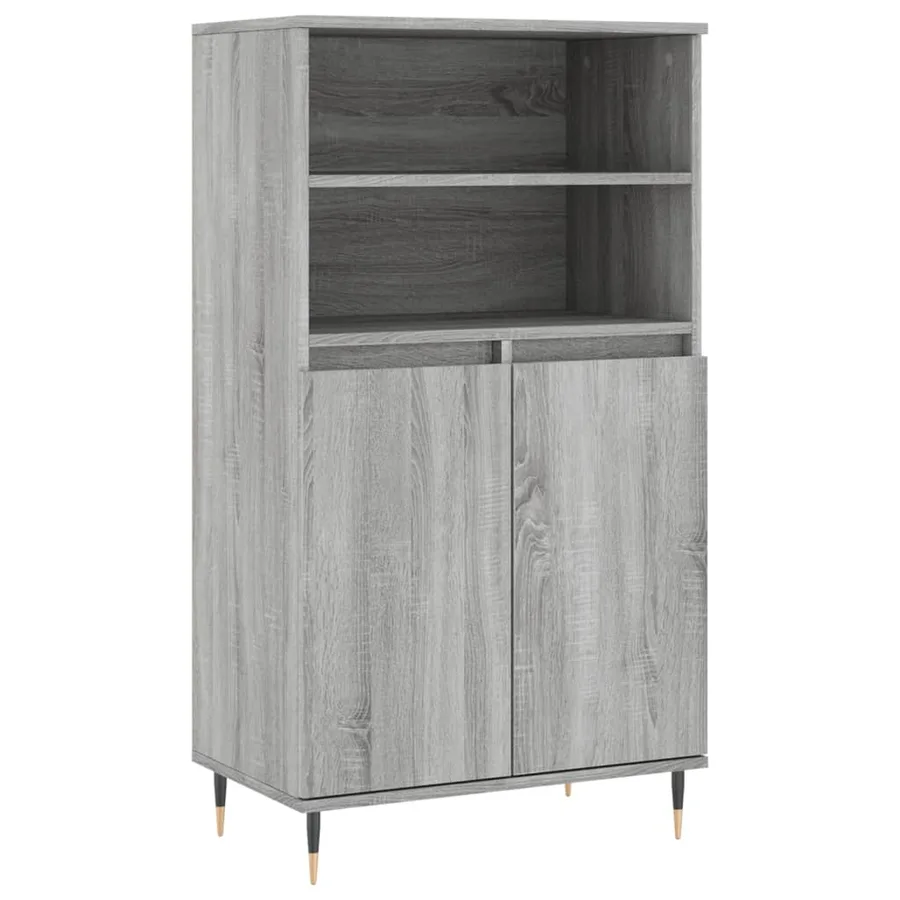 Buffet haut Sonoma gris 60x36x110 cm Bois d'ingénierie - 2