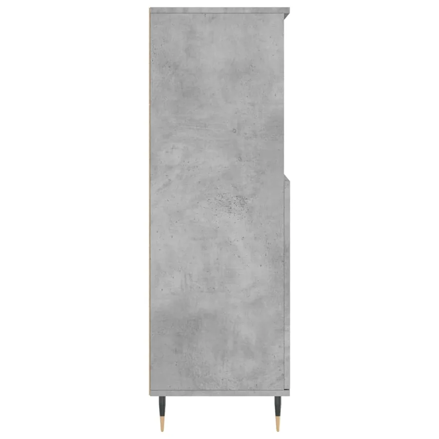 Buffet haut Gris béton 60x36x110 cm Bois d'ingénierie - 7