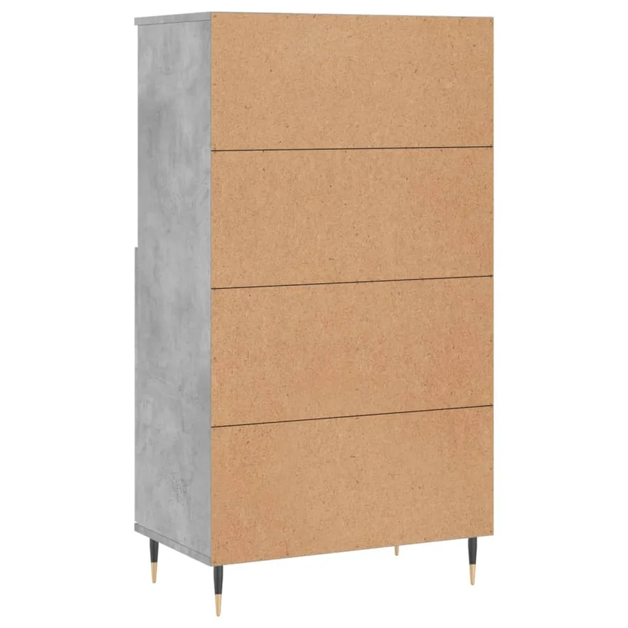 Buffet haut Gris béton 60x36x110 cm Bois d'ingénierie - 8