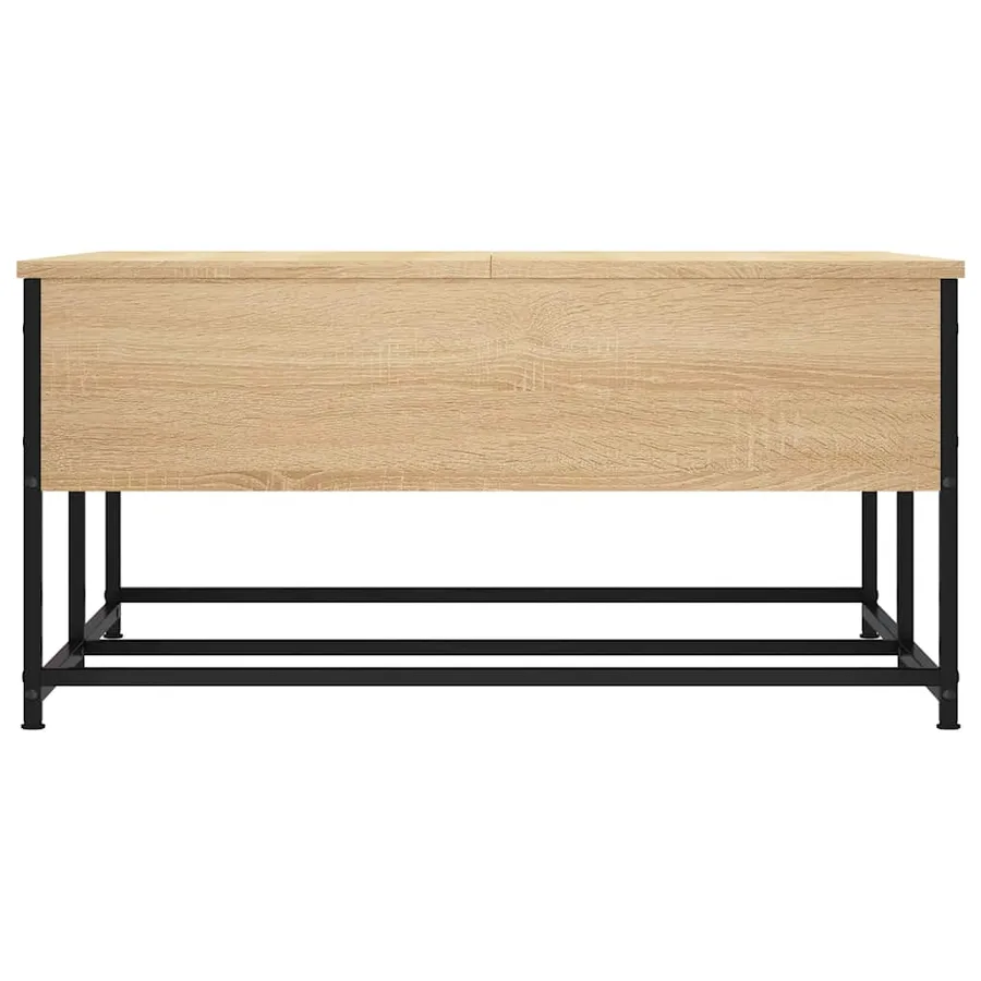 Table basse chêne sonoma 80x80x40 cm bois d'ingénierie - 6