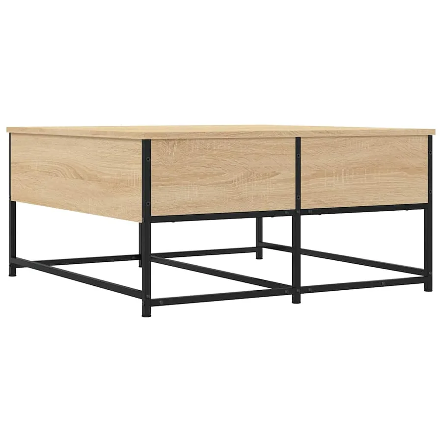Table basse chêne sonoma 80x80x40 cm bois d'ingénierie - 7