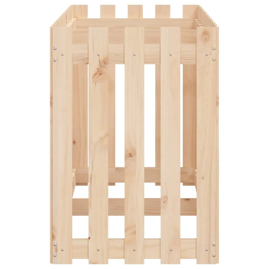 Lit surélevé de jardin design de clôture 150x50x70cm pin massif - 6