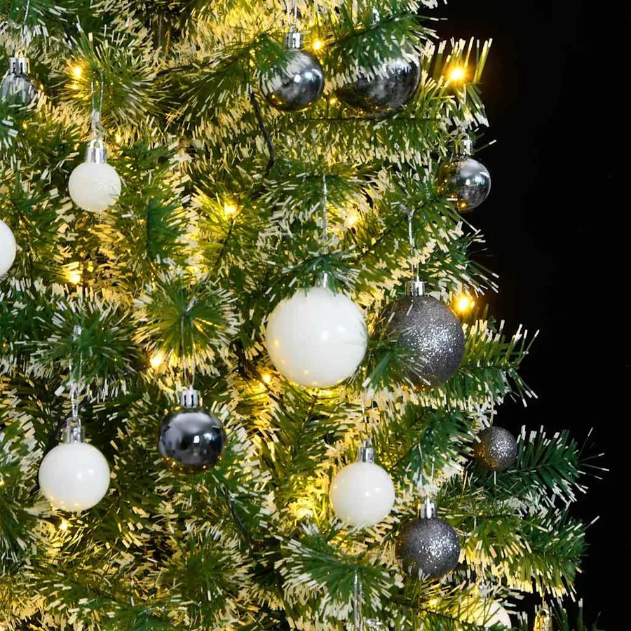Sapin de Noël artificiel 300 LED&boules&neige floquée 210 cm - 3