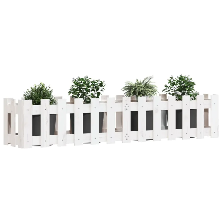 Lit surélevé de jardin design de clôture 150x30x30cm pin massif - 3