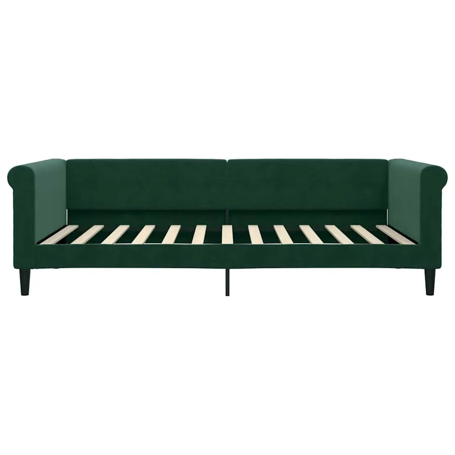 Lit de repos sans matelas vert foncé 100x200 cm velours - 3