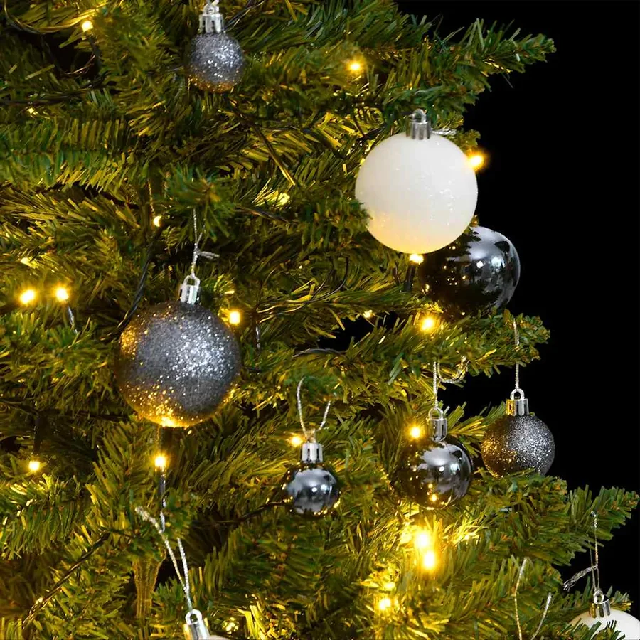 Sapin de Noël artificiel articulé 150 LED et boules 120 cm - 3
