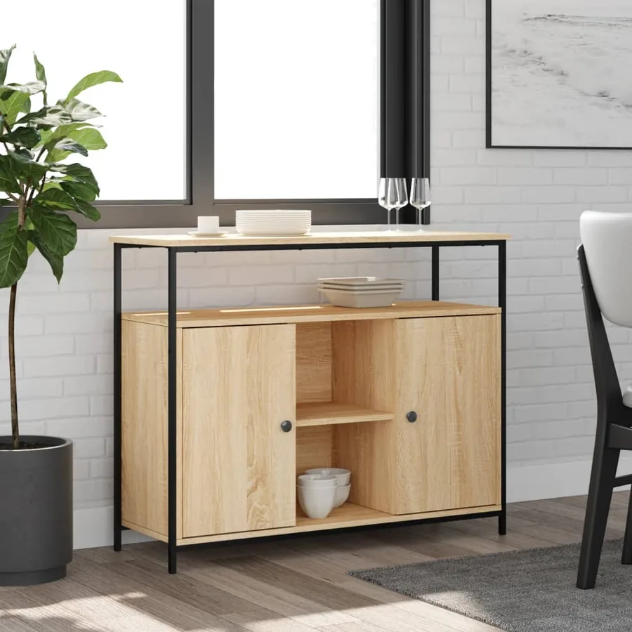 Buffet Chêne Sonoma 100x35x80 cm Bois d'ingénierie