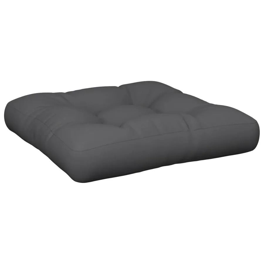 Coussin de palette anthracite 60x61,5x10 cm tissu - 2