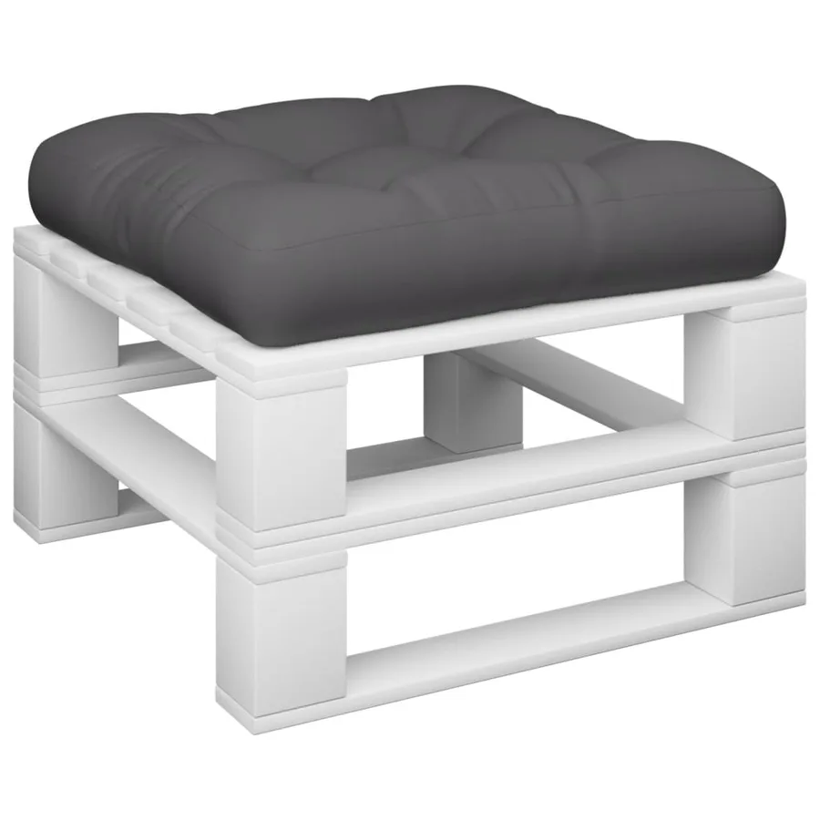 Coussin de palette anthracite 60x61,5x10 cm tissu - 3