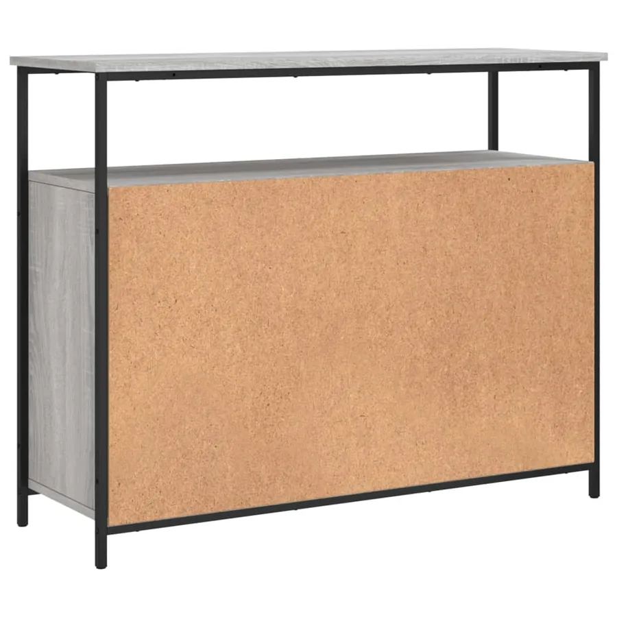 Buffet sonoma gris 100x35x80 cm bois d'ingénierie - 8