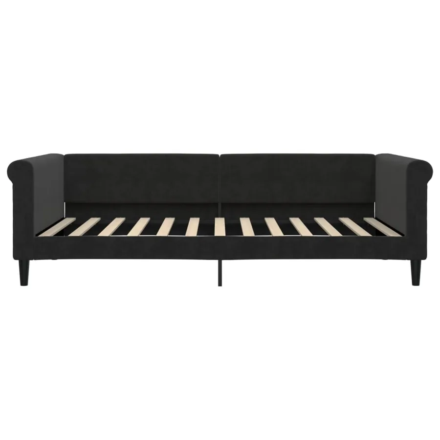 Lit de jour avec gigogne et tiroirs sans matelas noir 100x200cm - 7