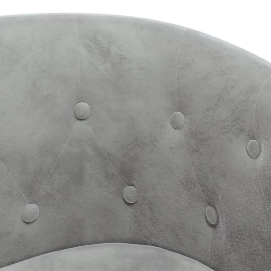 Chaise cabriolet gris clair velours - 6