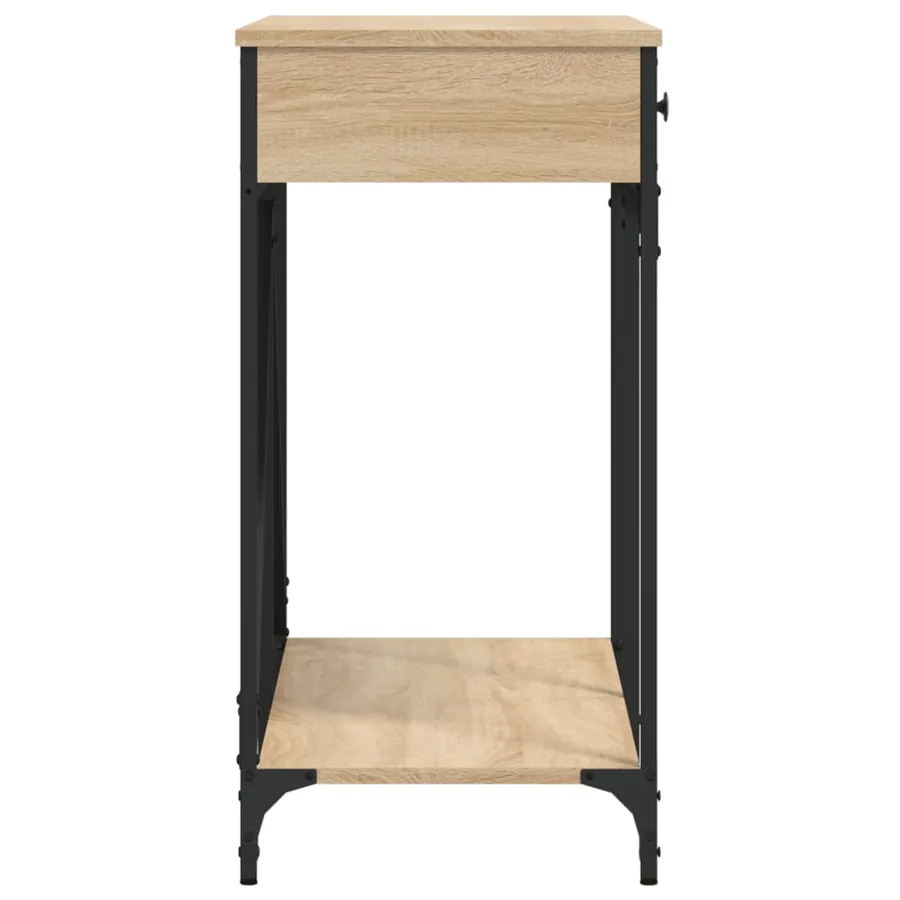 Table console chêne sonoma 100x39x78,5 cm bois d'ingénierie - 7