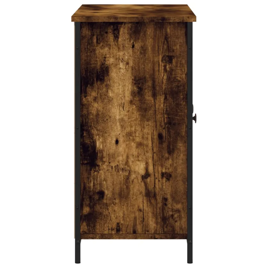 Buffet chêne fumé 100x35x70 cm bois d'ingénierie - 7